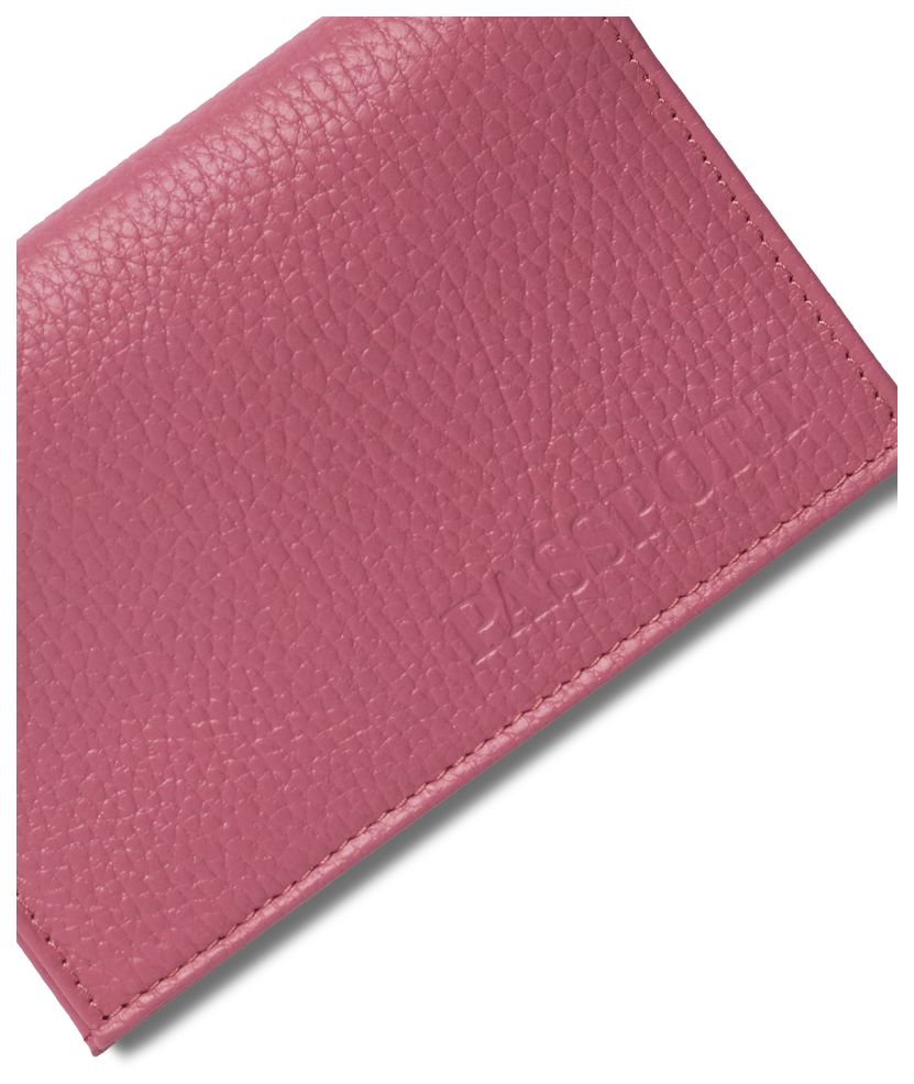 Цена: 198.80 руб. Обложка для паспорта из натуральной кожи Флотер, розовый, тисн.конгрев "PASSPORT"