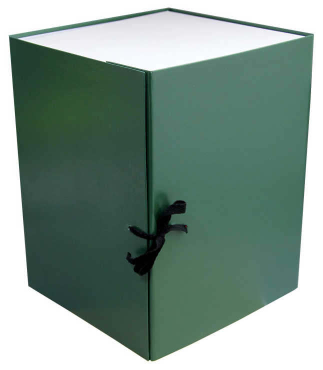 Цена: 254.24 руб. Архивный короб А4, 250 мм, бумвинил, складывающийся, зеленый
