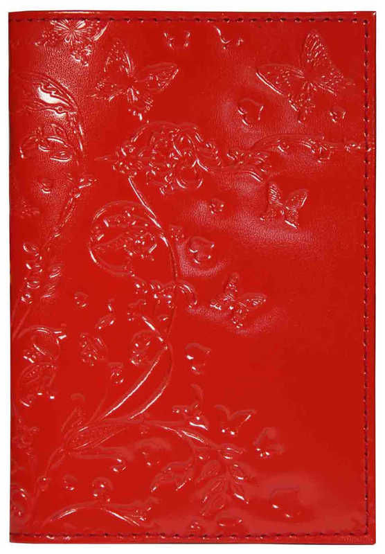 Цена: 248.78 руб. Обложка для паспорта из лакированной натуральной кожи, красный, тиснение по коже конгрев "Вдохновение"