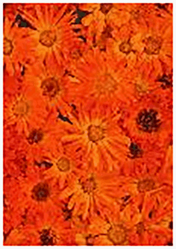 Цена: 120.40 руб. Папка адресная ламинированная А4 (пухлая) "75 лет" Оранжевые цветы