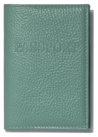 Цена: 198.80 руб. Обложка для паспорта из натуральной кожи Флотер, мята, тисн.конгрев "PASSPORT"