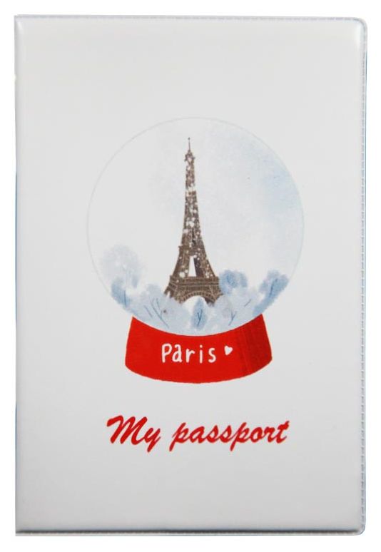 Цена: 68.46 руб. Обложка для паспорта, ПВХ глянцевый с печатью, принт "Парижанка"