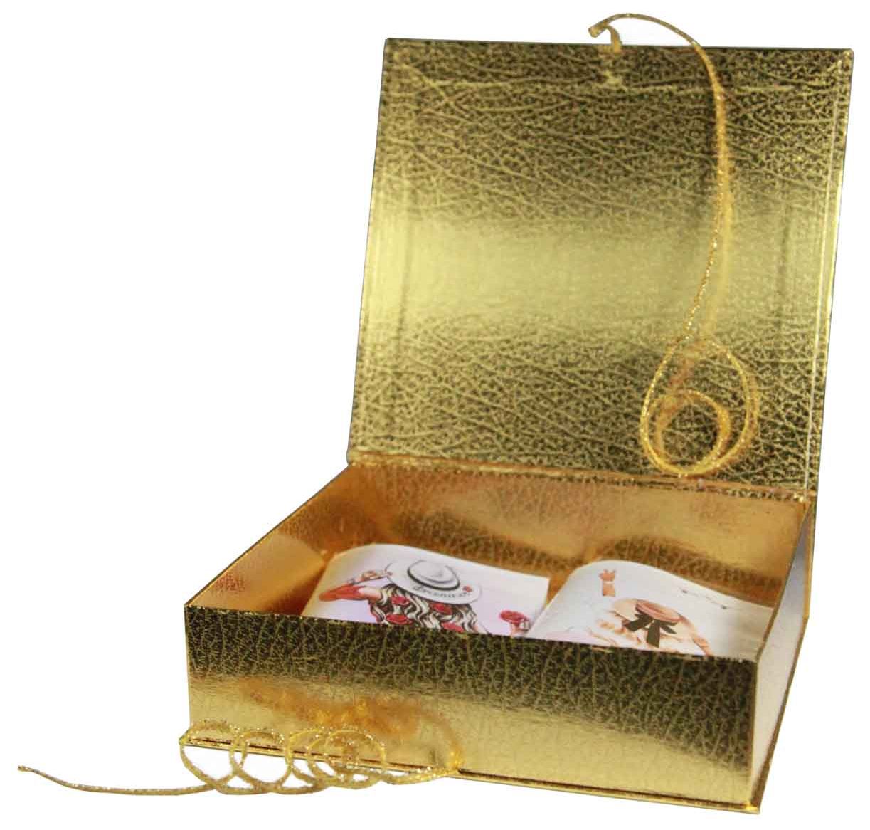 Цена: 228.06 руб. Коробка подарочная, 200*180*50 мм, дизайнерская бумага золотая