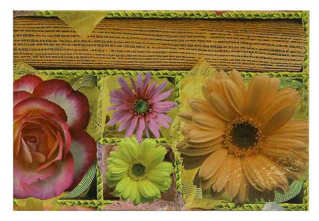 Блокнот ламинированный, Цветы в коробочках, (12см*18см) вертикальный -  Блокноты вертикальные - Компания Имидж