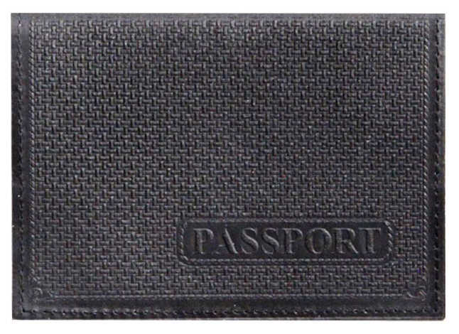 Цена: 152.60 руб. Обложка для паспорта из натуральной кожи, черный, тисн.конгрев"PASSPORT"