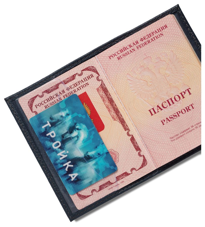 Цена: 198.80 руб. Обложка для паспорта из натуральной кожи Флотер, темно-синий, тисн.конгрев "PASSPORT"