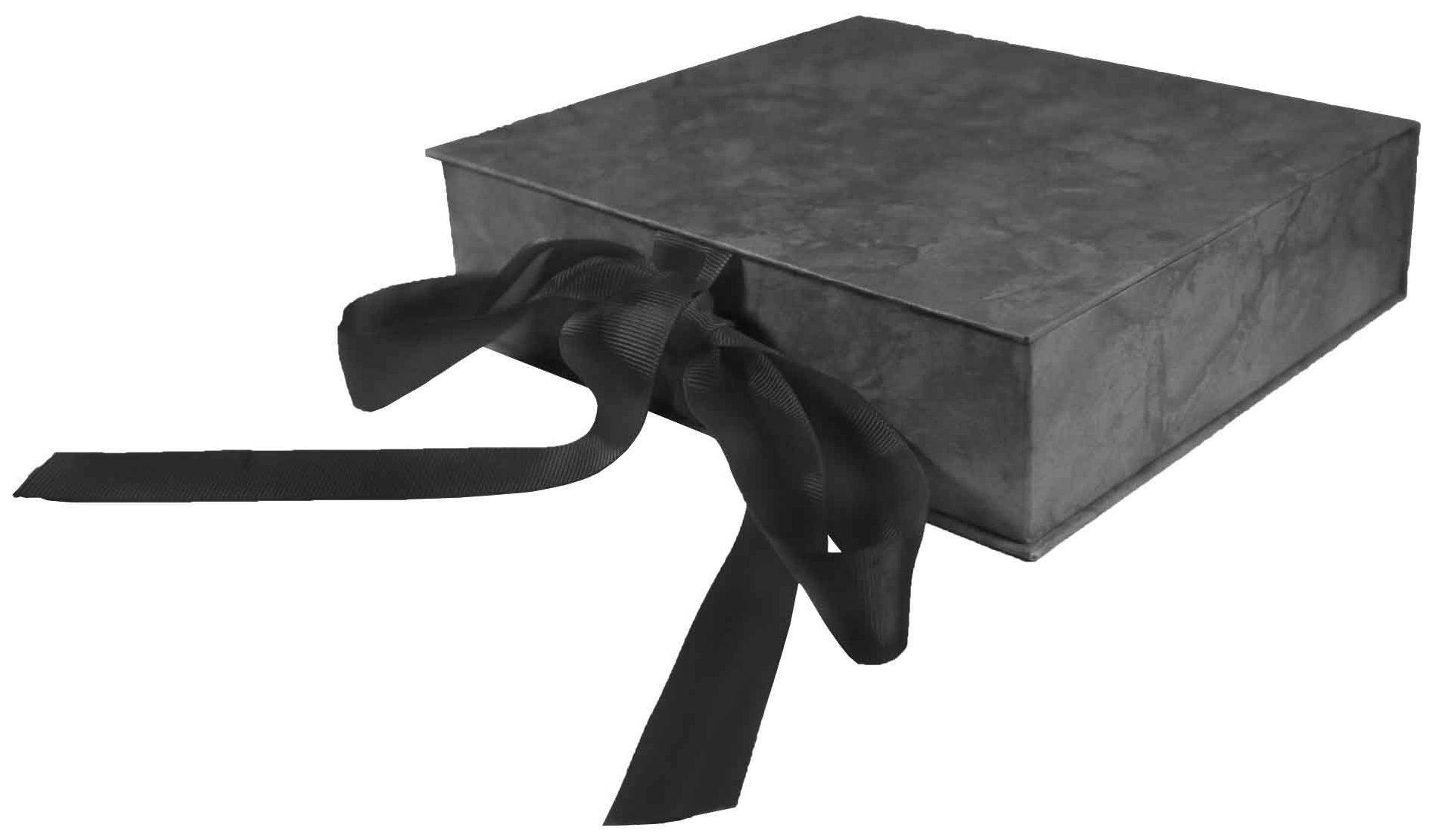 Цена: 153.86 руб. Коробка подарочная, 200*180*50 мм, переплетная бумага "Гроза черная"
