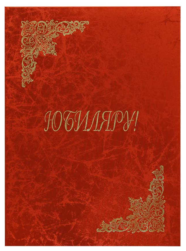 Цена: 208.60 руб. Папка адресная дизайнерские материалы А4 (пухлая) "Юбиляру" паутинка красная