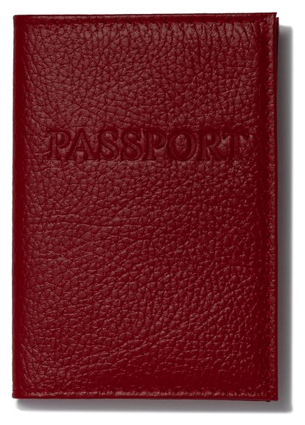 Цена: 198.80 руб. Обложка для паспорта из натуральной кожи Флотер, красный, тисн.конгрев "PASSPORT"