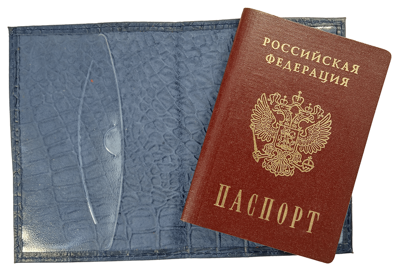 Цена: 152.60 руб. Обложка для паспорта из натуральной кожи, синий, сплошное тиснение по коже "Данди"