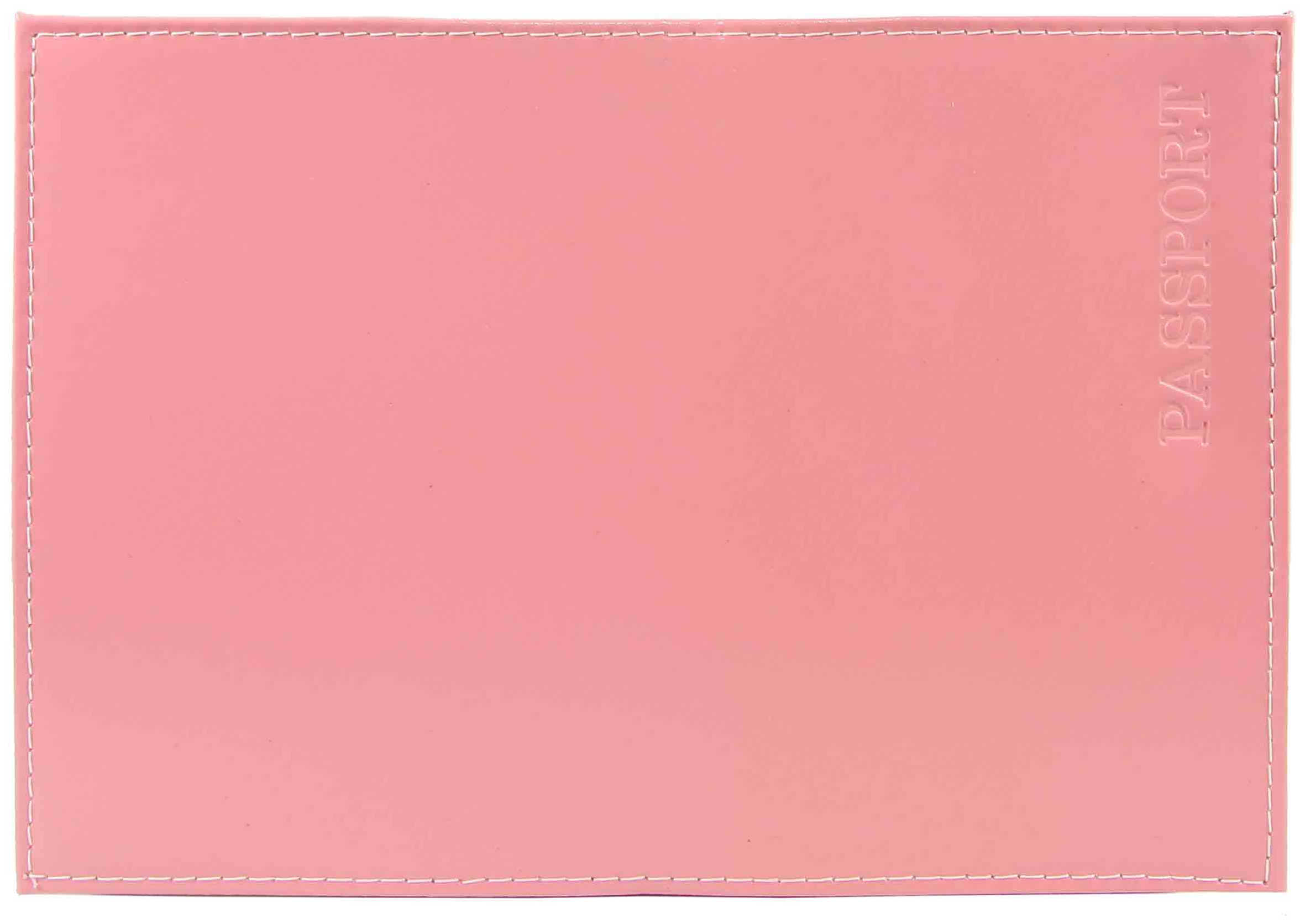Цена: 168.00 руб. Обложка для паспорта из натуральной кожи Шик, розовый, тисн.конгрев "PASSPORT"