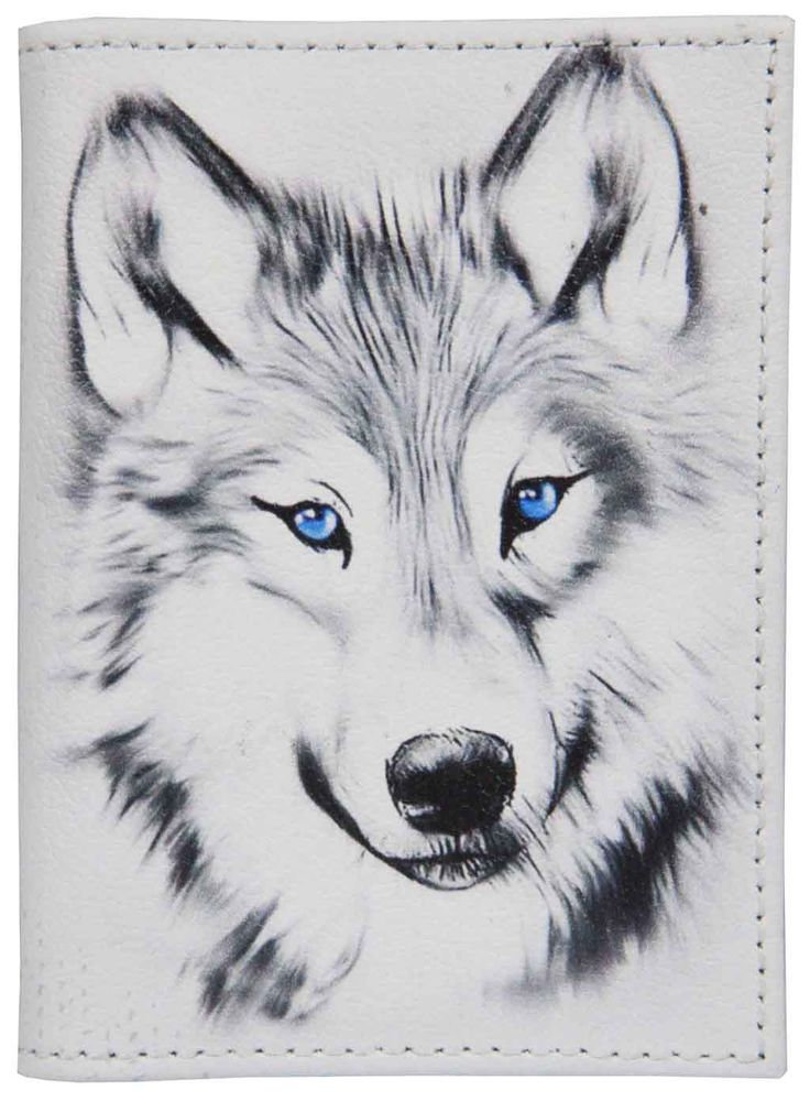 Цена: 184.80 руб. Визитница вертикальная 1 секц. (18 карманов) из натуральной кожи, цветной рисунок по коже "Северный волк"