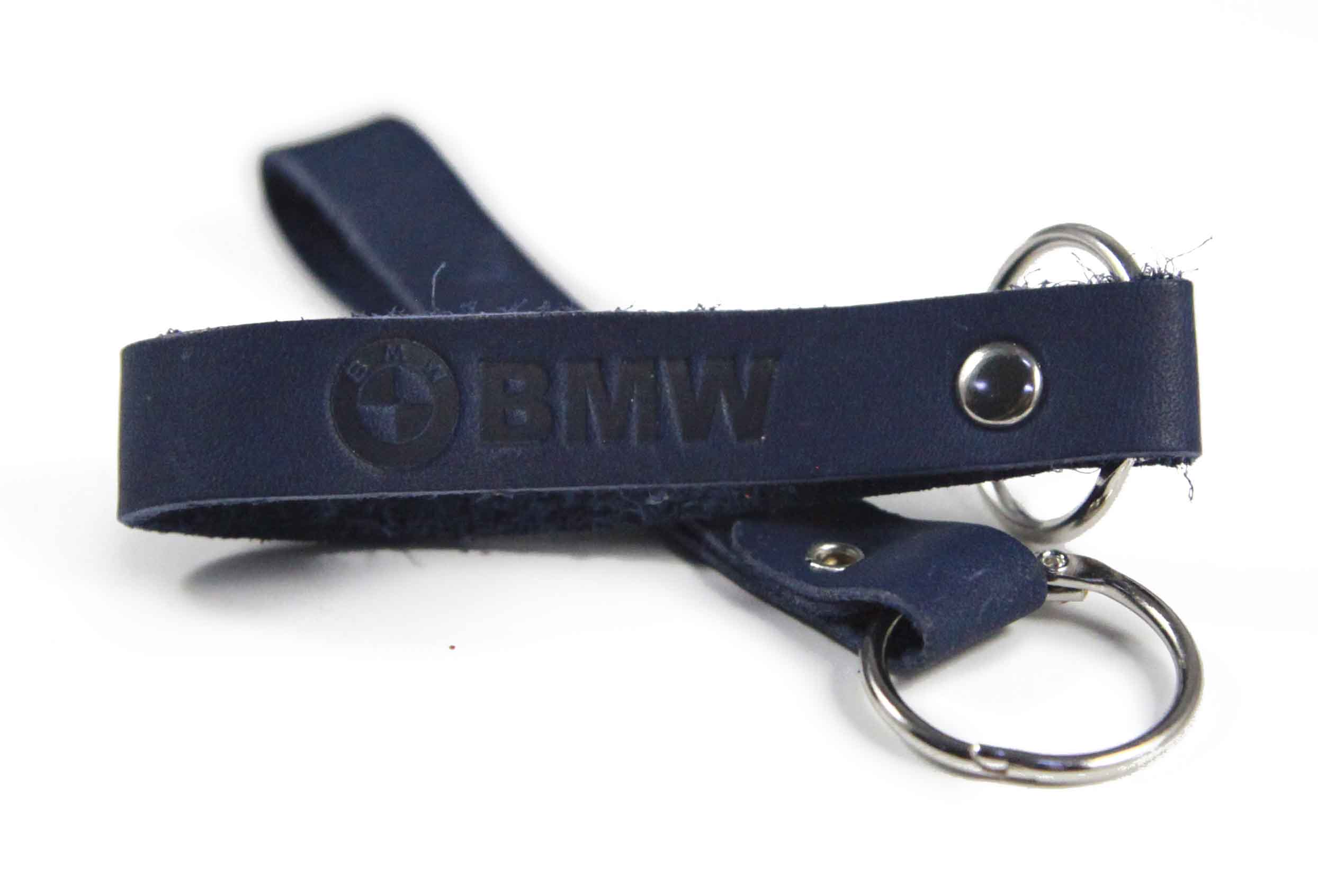 Цена: 34.86 руб. Брелок для ключей из натуральной кожи, синий, тиснение по коже конгрев "BMW"