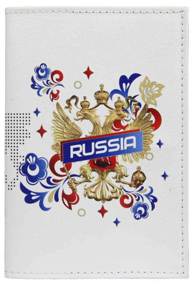 Цена: 252.00 руб. Обложка для паспорта из натуральной кожи, цветной рисунок по коже "Страна"