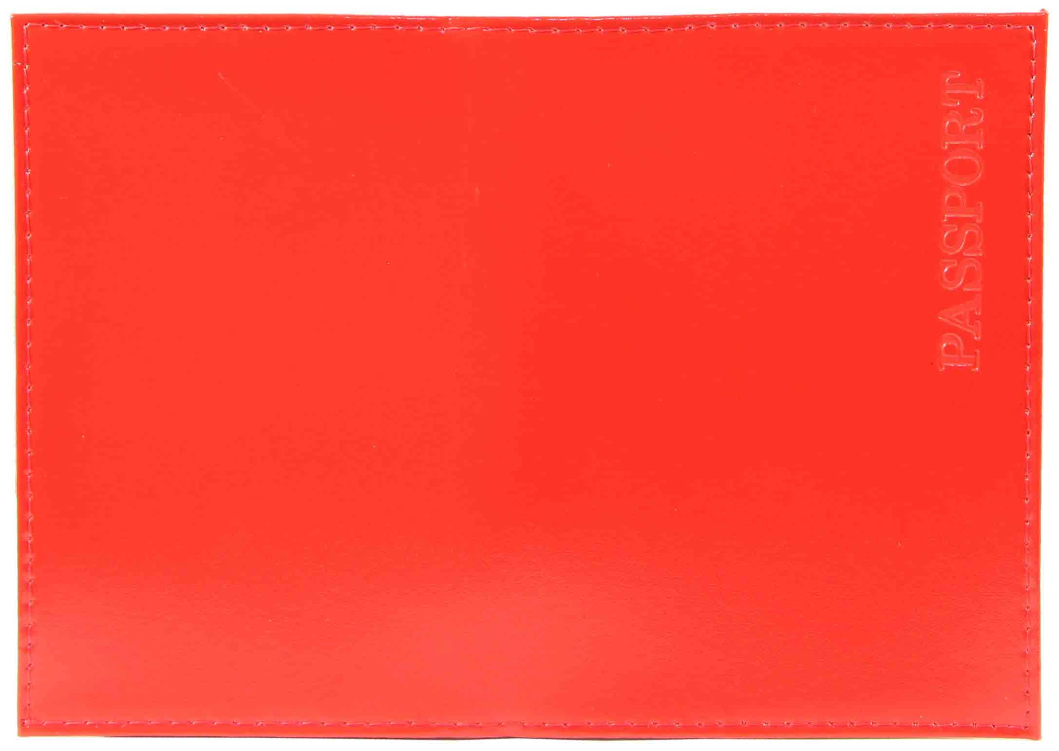 Цена: 168.00 руб. Обложка для паспорта из натуральной кожи Шик, красный, тисн.конгрев "PASSPORT"