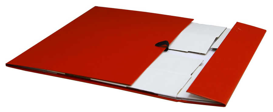 Цена: 183.82 руб. Архивный короб А4, 70 мм, бумвинил, складывающийся, с карманом красный