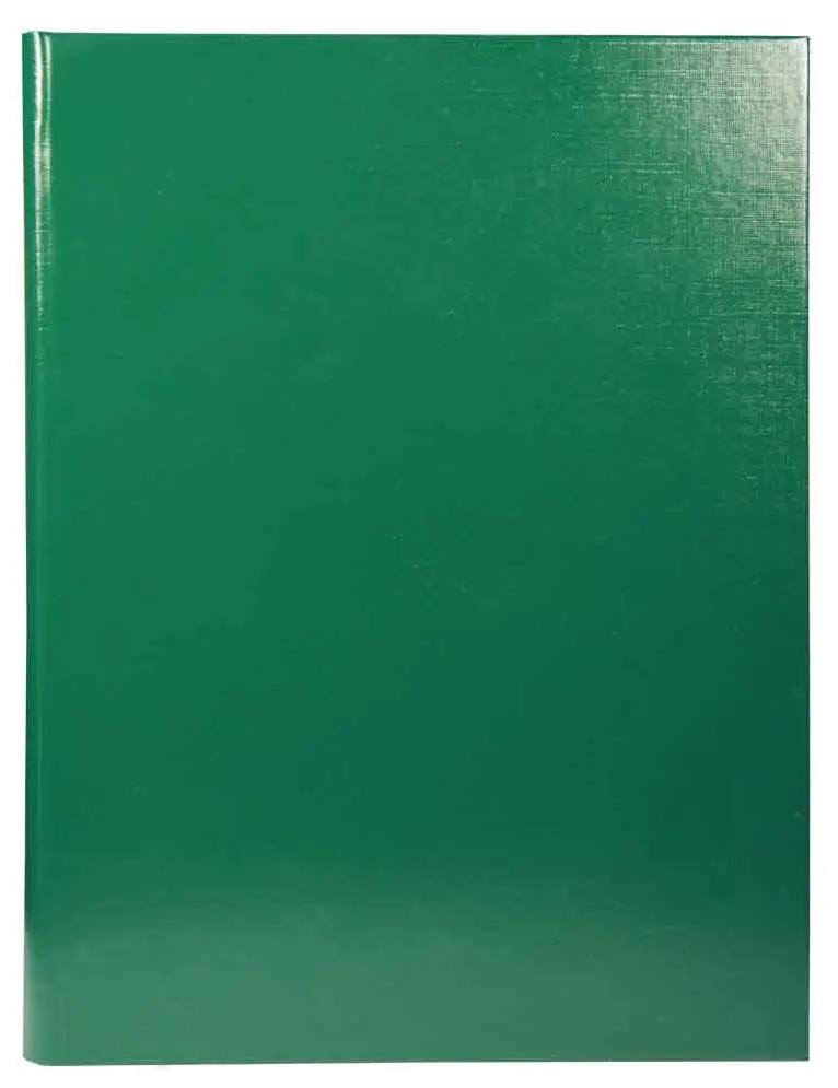 Архивная папка А5, бумвинил зеленый, с гребешками, корешок 30 мм