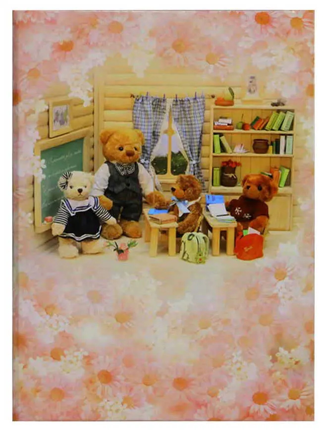 Папка адресная ламинированная А4 (пухлая) без тиснения Мишки в классе