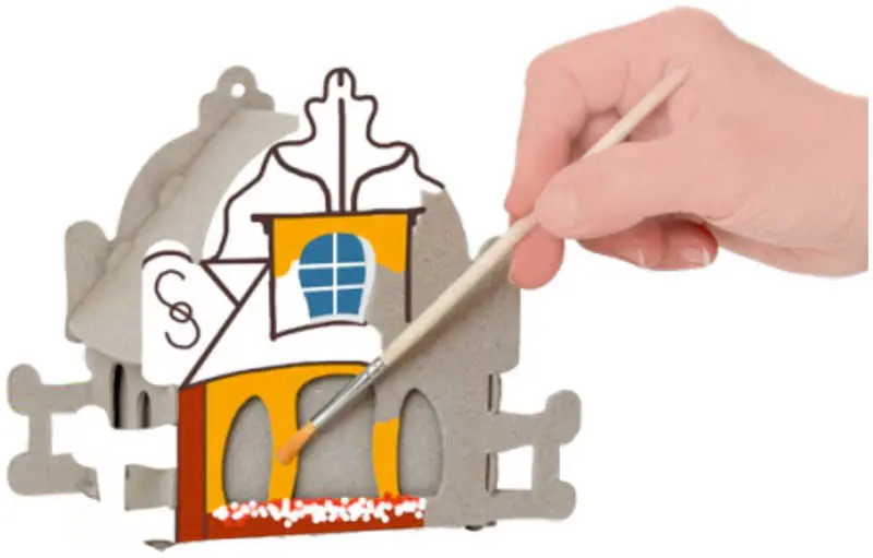 Набор для творчества Конструктор-Раскраска-Домик-Шкатулка "Камилла" в гофрокоробке с комплектом красок и кисточкой