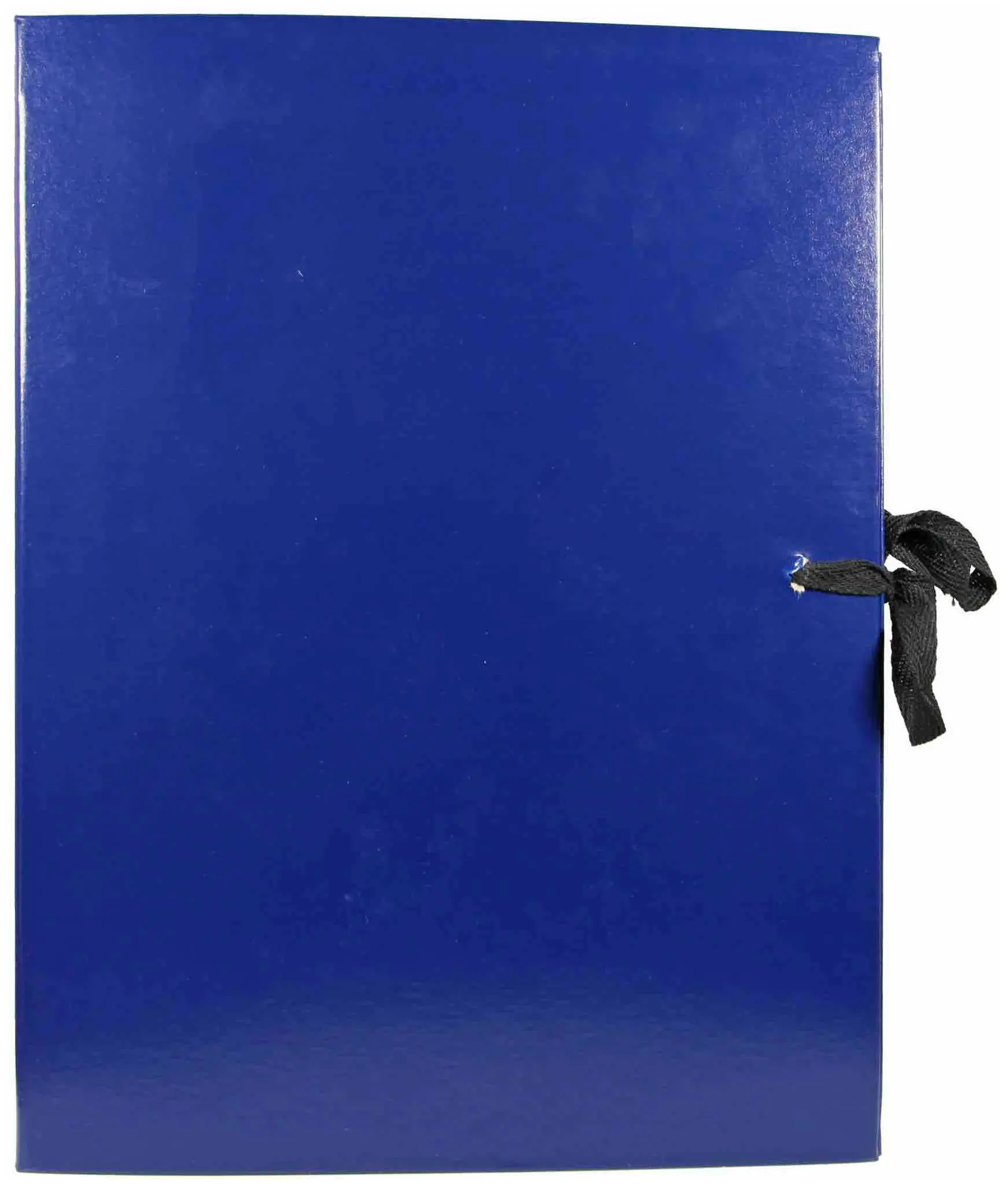 Архивная папка А4, 70 мм, бумвинил, с Г-образными гребешками, 2 шнурка, синяя