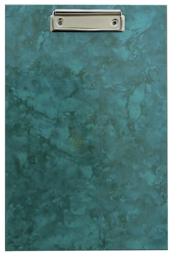 Папка-планшет без крышки, ламинированный А4 с металлическим зажимом Гроза зеленая