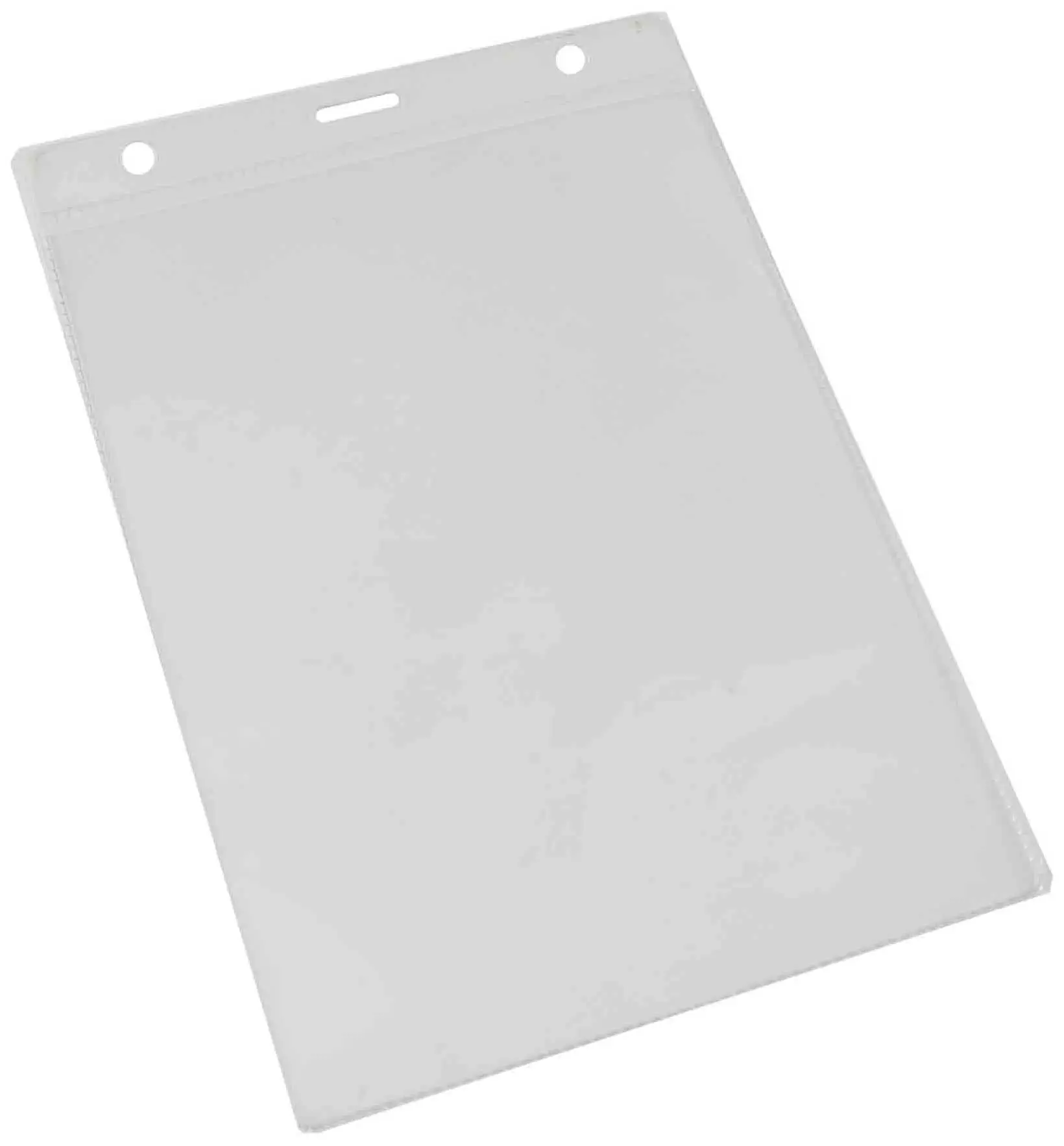 Бейдж вертикальный, 116*170 мм, ПВХ, без держателя, прозрачный