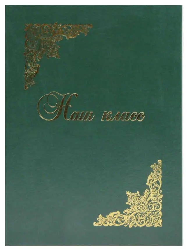 Папка адресная бумвинил А4 (жесткая) "Наш класс" зеленый
