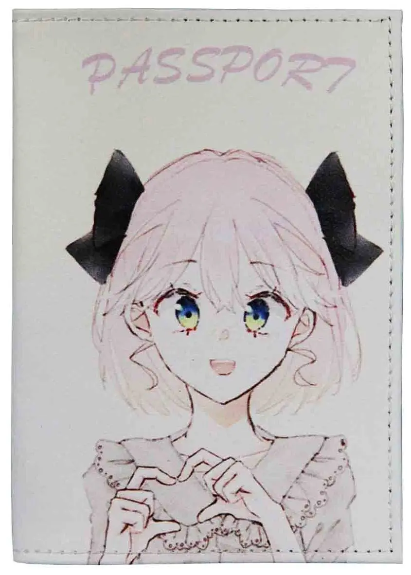 Обложка для паспорта из натуральной кожи, цветной рисунок по коже "Анечка"