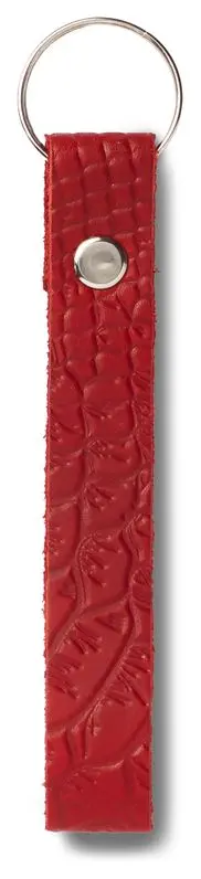 Брелок для ключей из натуральной кожи, красный, тиснение по коже конгрев "Данди"