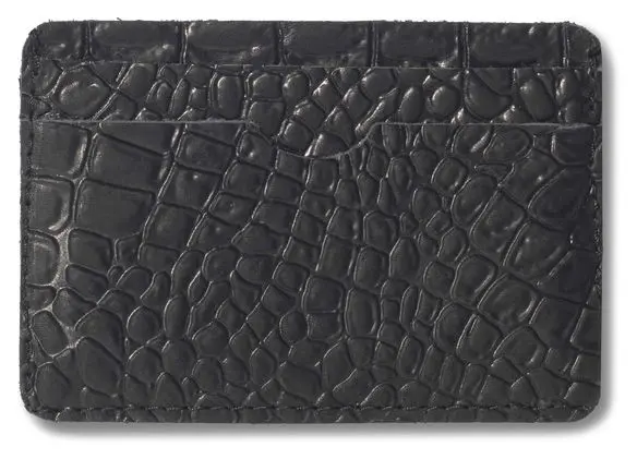 Картхолдер "Бетховен" из натуральной кожи, черный, пять отделений, тиснение "Данди"