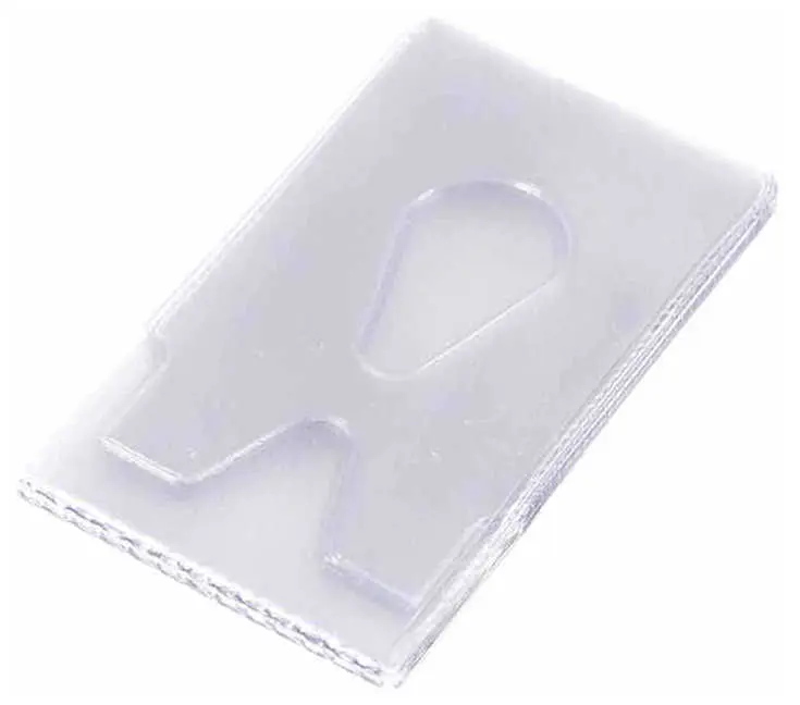 Вкладыш в визитницу 1-секц. горизонтальный(на 36 виз.), прозр, ап 0,28/0,10 мм, пальчиковый 