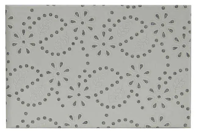 Блокнот из элитных материалов, Лепестки белые, (18см*12см) горизонтальный