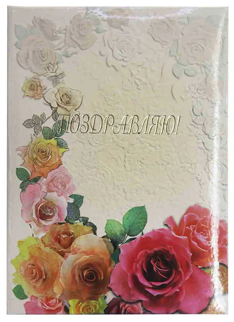 Папка адресная ламинированная А4 (пухлая) "Поздравляю" Настроение